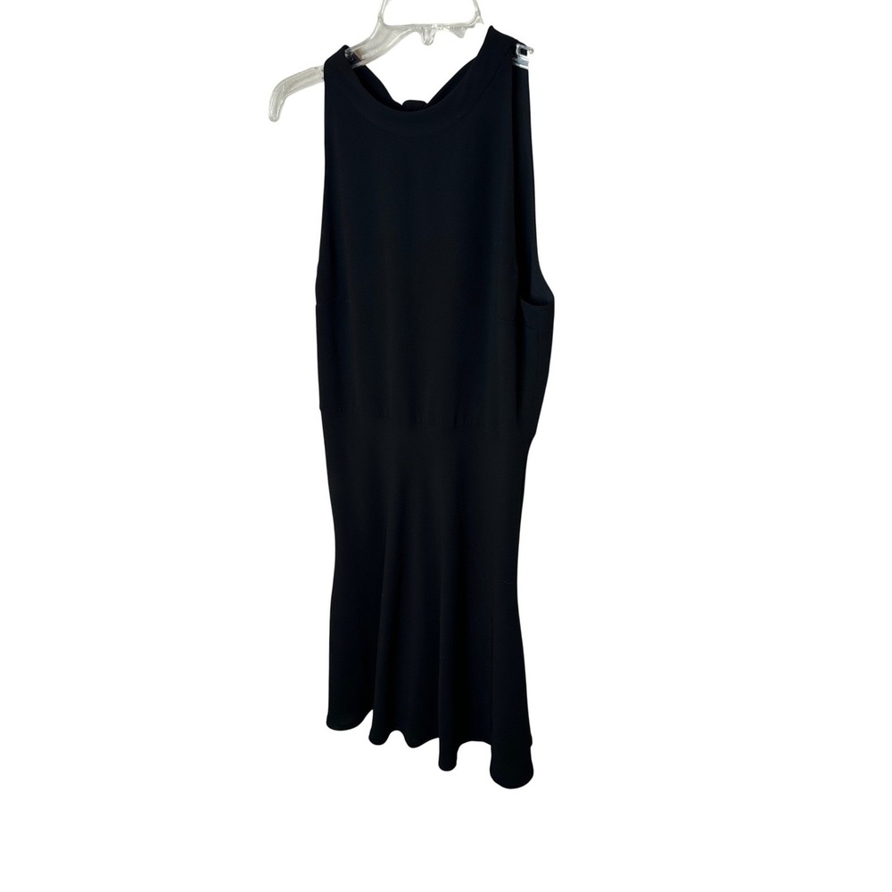 Theory Black Sleeveless Tie Neck Fit and‎ Flare Dress Size 8